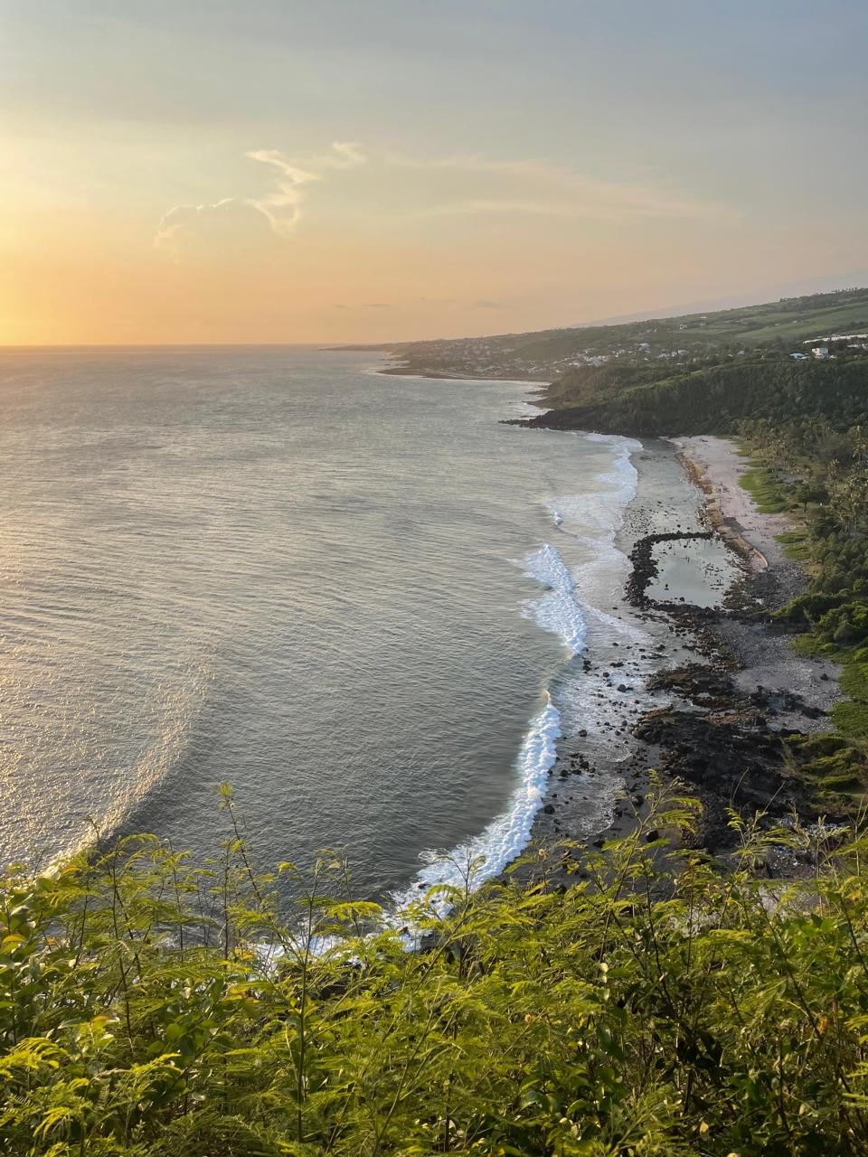 Littoral au coucher du soleil